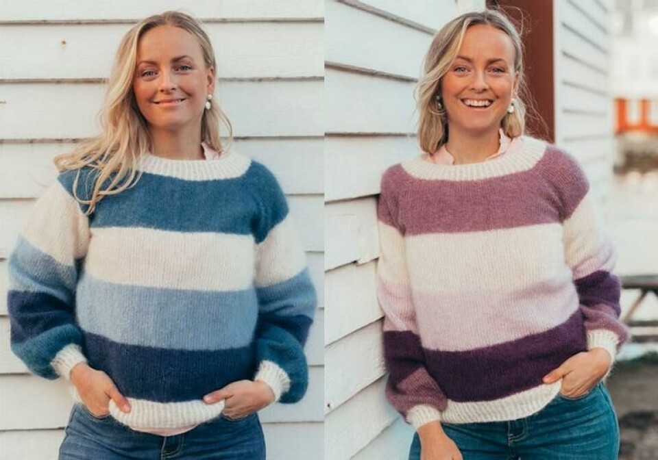 Elisegenseren i vakre blå- eller lillatoner. Elisegenseren i vakre blå- eller lillatoner.