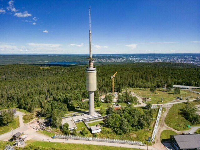 Dronefoto av Tryvann i Oslo.Foto: Tor Erik Schrøder / NTB