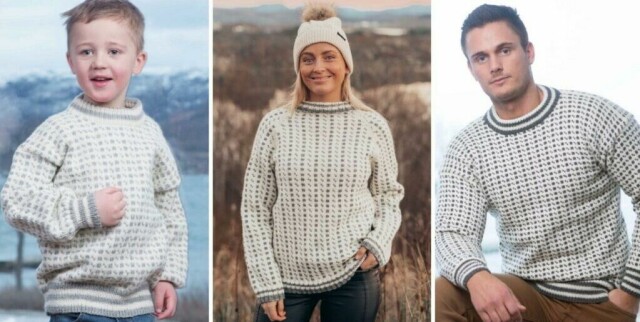 En klassisk Islender du kan strikke selv. Denne modellen strikkes med raglanfelling. (Foto: Strikkia.no)