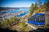 Vestlandet: Bilde av Fløibanen i Bergen med utsikt over by og fjord i bakgrunnen.