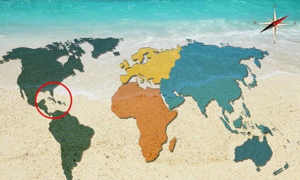 Cruise i Karibia: Her får du en utfyllende guide på den populære cruise-destinasjonen. God tur! (Foto: Colourbox) Verdenskart med ring rundt Karibia. Her finner du en guide til cruise i Karibia, eller Karibien som mange sier. Vi svarer på spørsmål som Hvor er Karibia, Nåer er det best å reise på cruise i Karibia, Hva er beste cruise i Karibia, Hvilken øy i Karibia er best.