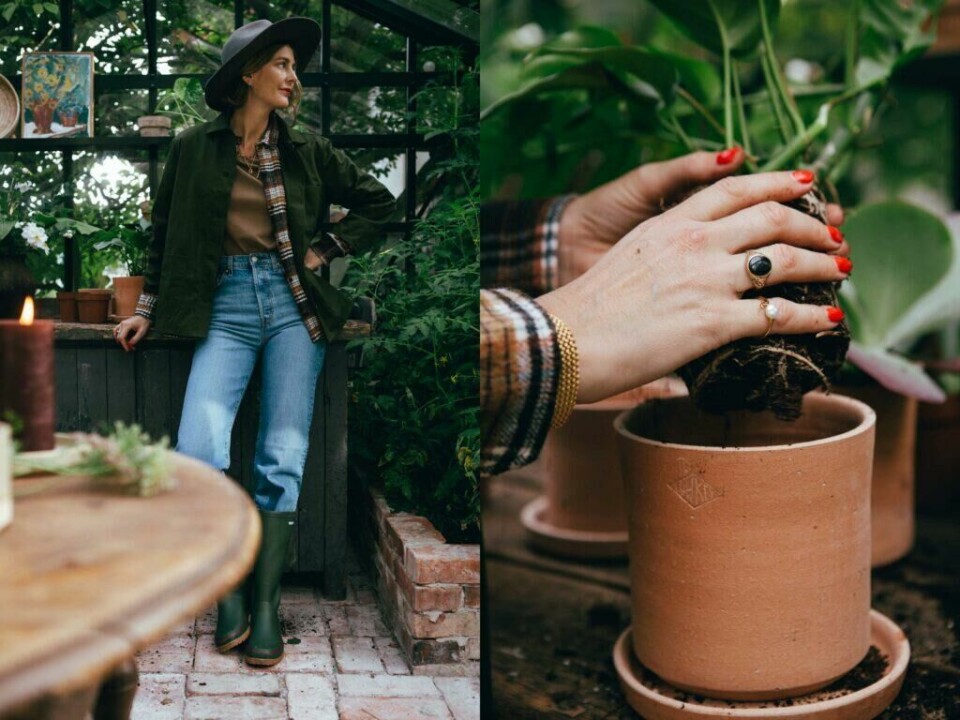 Persson gir deg sine 'must-haves' når det kommer til hageredskap. Foto: Malin Persson. Tid for hage eksperten Malin Persson står i drivhus og planter