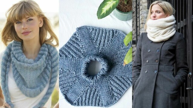 Hold deg varm med et hjemmestrikket skjerf eller hals. (Foto: Drops Design og Rito Hobby)