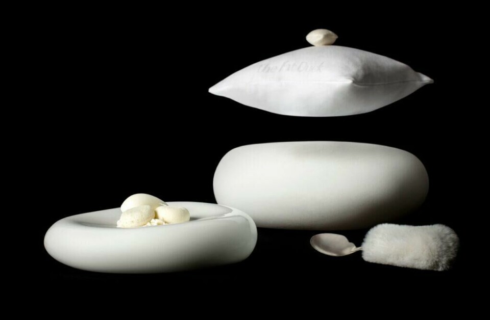 Verdenskjent dessert fra The Fat Duck like utenfor London. Ikke som andre desserter du får servert på restauranter, med sine svevende element. (Foto: The Fat Duck)