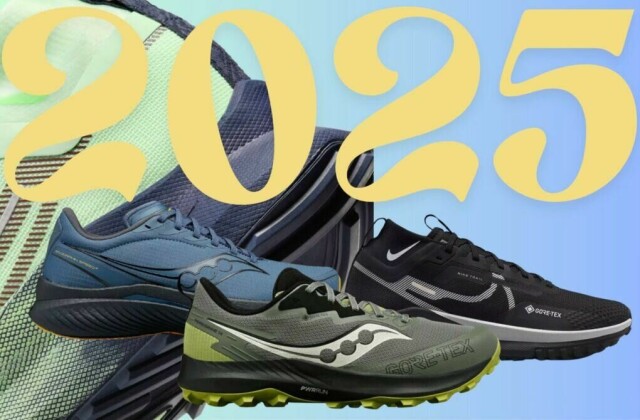 Vi har funnet årets 4 beste vanntette løpe- og joggesko til dame og herre, alle med GORE-TEX. Skoene som er best i test i 2025 er fra merker som Hoka, On, Saucony, Nike og Mizuno. (Foto: Montasje av Cecilie Aasland / ABC Startsiden)
