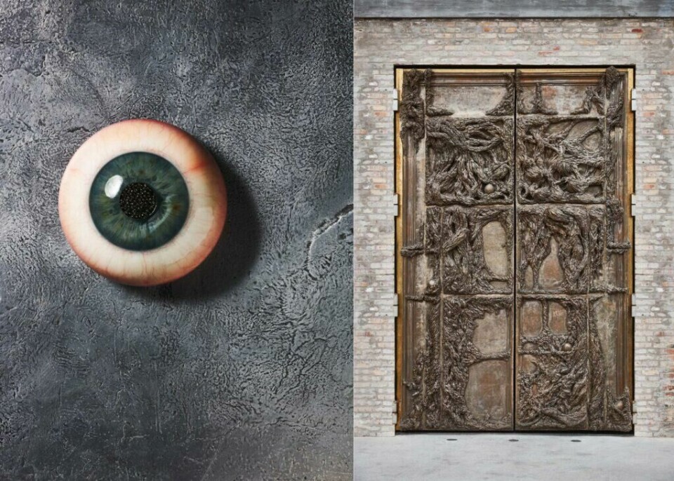 Fra venstre: Alchemist er en holistisk restaurant hvor alt henger sammen og det gir visstnok litt av en opplevelse! Fra venstre: En av rettene og inngangspartiet til restauranten. (Foto: Restaurant Alchemist)