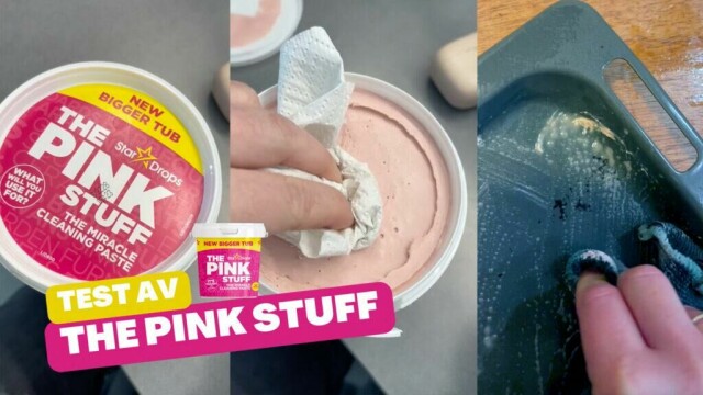 Vi måtte teste vaskemiddelet «alle» snakker om, og har derfor prøvd The Pink Stuff på 5 ulike rengjørings-utfordringer. (Foto: ABC Brand Studio)
