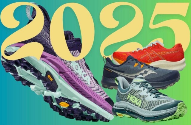 Liker du å løpe i terreng? Da må du sjekke ut disse terrengskoene til dame og herre som er best i test i 2025. Populære merker som Hoka, Asics, Saucony og Salomon imponerer i årets tester. (Foto: Montasje av Cecilie Aasland / ABC Startsiden)