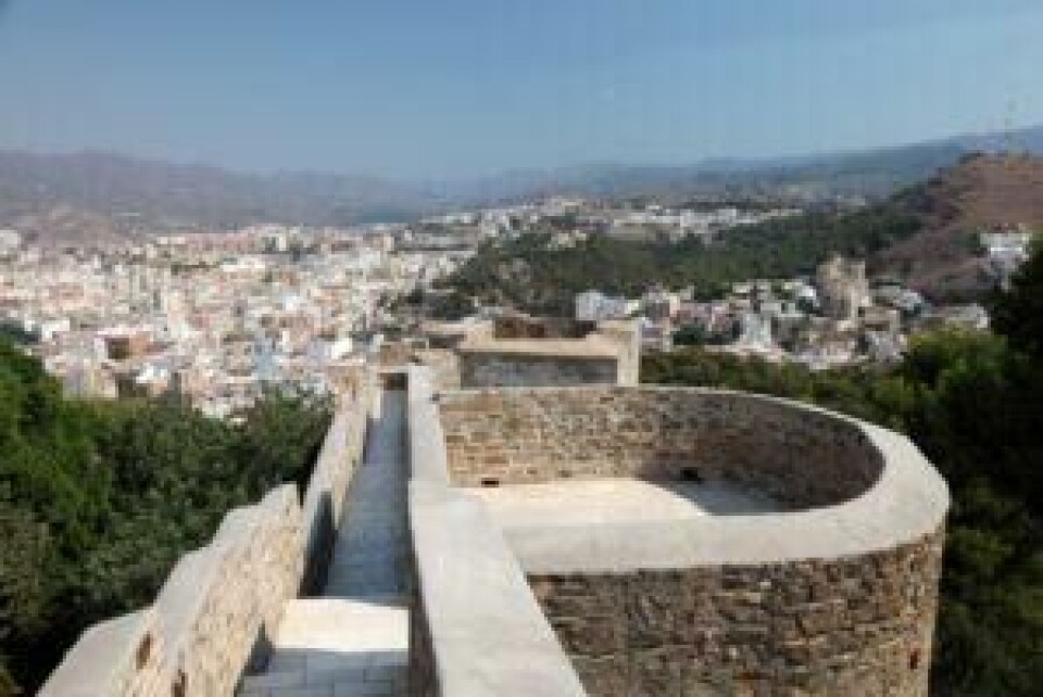 Restplass til Malaga: Gibralfaro-slottet i Málaga.