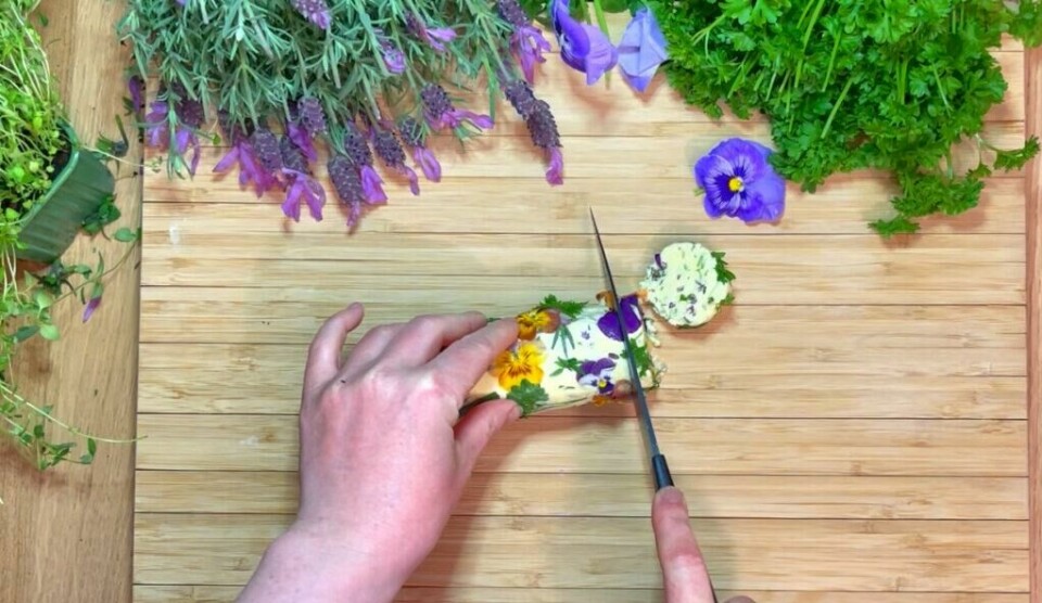 Spiselige blomster: Oppskrift på blomstersmør