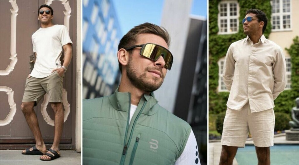 Beskytt øynene mot UV-stråler med en trendy solbrille. Vi har samlet solbriller fra flere merker, som Ray-Ban og Oakley, samt funnet solbriller med polariserte glass og styrke. Her finner du årets solbrille-trender til herre. (Foto: Montasje av Cecilie Aasland / ABC Startsiden)