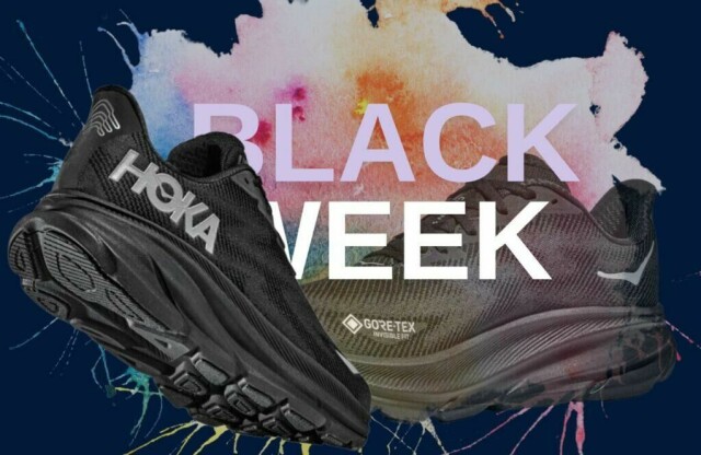 Nå får du rekordbillige Hoka til dame under Black Week og i forbindelse med Black Friday i 2024! Vi har prissjekket tilbudet på Hoka Clifton 9 GTX. (Foto: Montasje av Cecilie Aasland / ABC Startsiden)