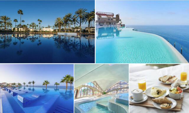 Gran Canaria er et populært reisemål for nordmenn. Vi har samlet topp 10 All Inclusive-hoteller på Kanariøya, enten du vil til Puerto Rico, Playa Del Ingles, San Agustín eller Maspalomas. (Foto: Montasje av bilder fra Apollo og Hotels, laget av Cecilie Aasland / ABC Startsiden)