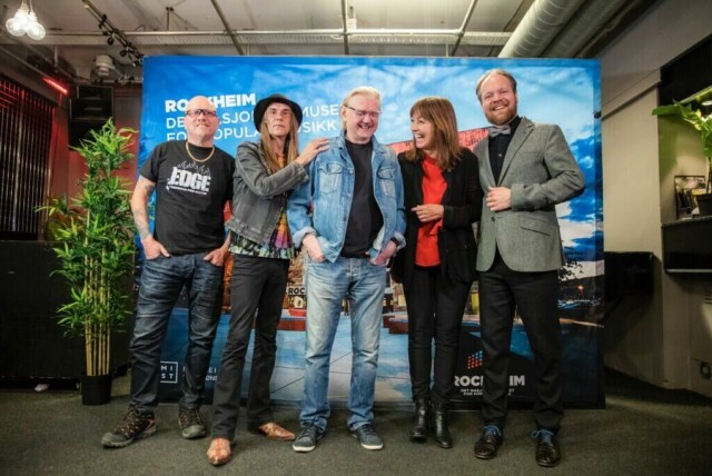 Oslo 20190425.F.v.: TNT, her representert ved Morten «Diesel» Dahl og Ronni Le Tekrø, Finn Kalvik og Anita Skorgan innlemmes i Rockheim Hall of Fame. Jon Niklas Rønning skal være programleder for showet. Innlemmelsen blir offentliggjort under et arrangement på Rockefeller i Oslo torsdag.Foto: Håkon Mosvold Larsen / NTB