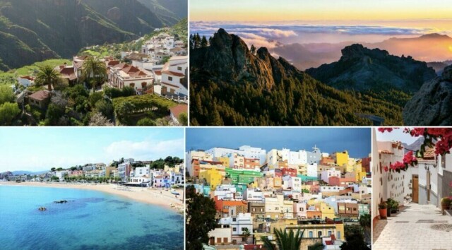 Vakre Artenara er den høyestliggende byen på Gran Canaria. Den vakre og tradisjonelle landsbyen er bare én av flere ting du kan se og oppleve på Kanariøyenes tredje største øy. Vi har funnet frem billige pakkereise-restplasser til den populære Kanariøya! (Foto: Montasje av Cecilie Aasland (ABC Startsiden) med bilder fra Canva)